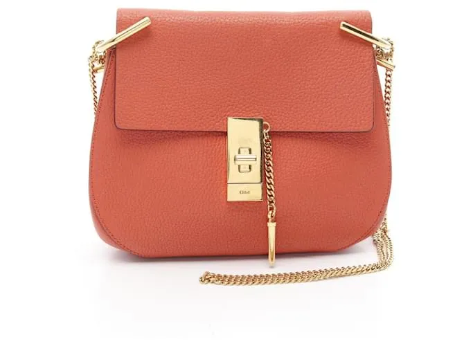 Borsa a Spalla Chloé Drew in Pelle Rosa