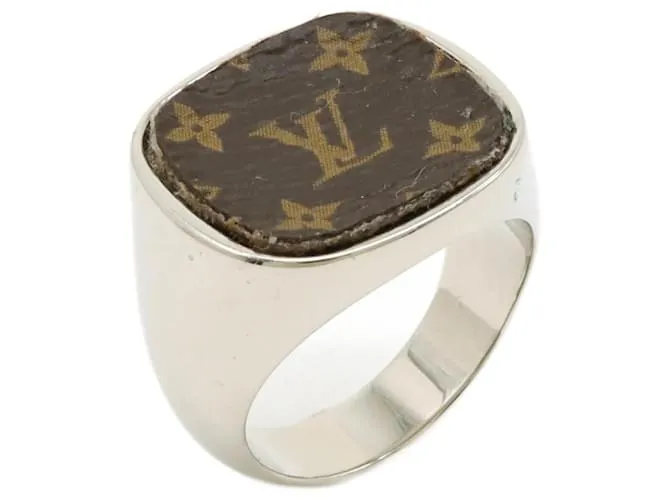 Anello con lucchetto Monogram Berg di Louis Vuitton Argento Monogramma