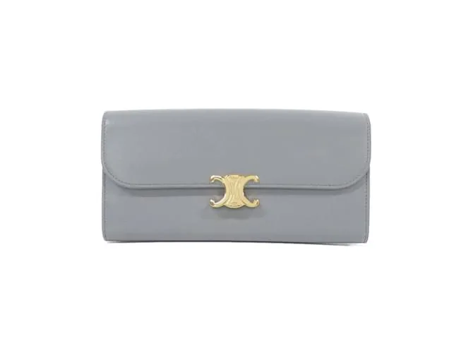 Céline Portafoglio bi-fold Celine Long Blu