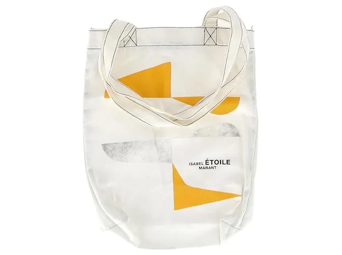 Borsa stampata Étoile Isabel Marant in tela bianca Bianco