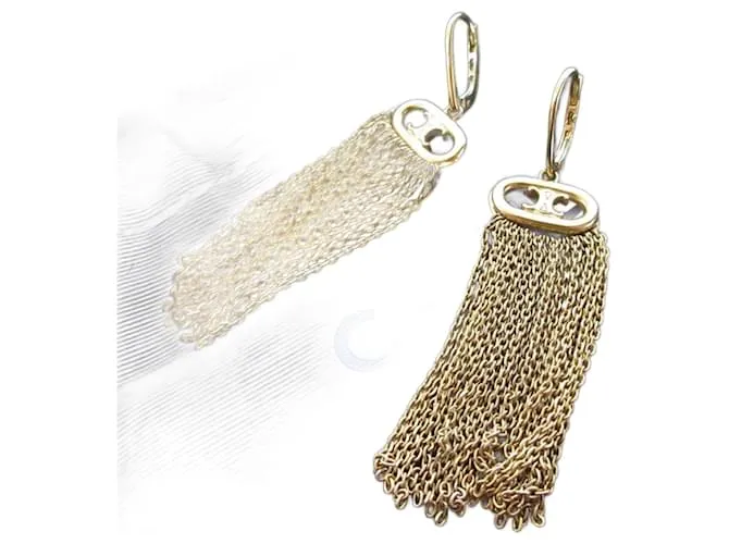 Céline Orecchini in metallo dorato Celine D'oro