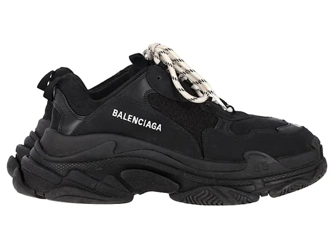 Sneakers Balenciaga Triple S in poliestere nero