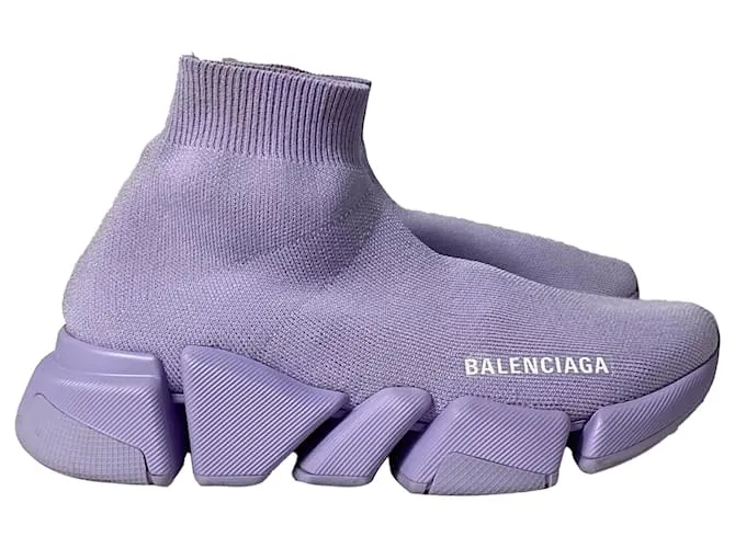 Scarpe Balenciaga Speed 2.0 in poliestere viola Porpora