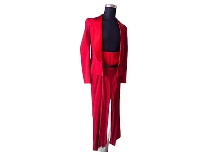 Christian Lacroix Bazar - completo giacca pantaloni Rosso