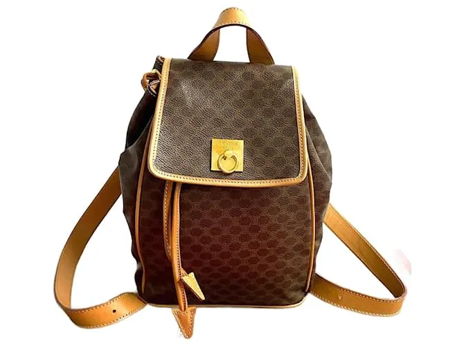 Céline Zaino in pelle Blazon Triomphe di Celine Macadam Marrone