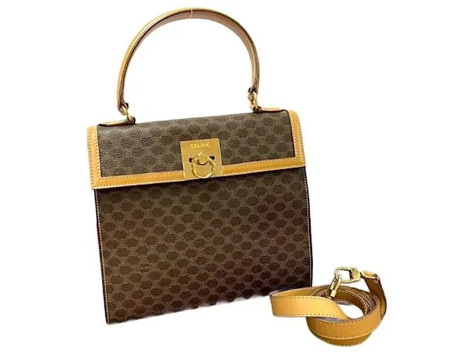 Céline Borsa 2 in 1 Celine Macadam Blazon Trionphe Marrone