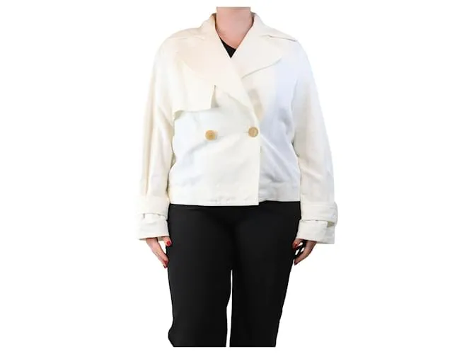 Vince Giacca in lino e cotone crema - taglia M Crudo