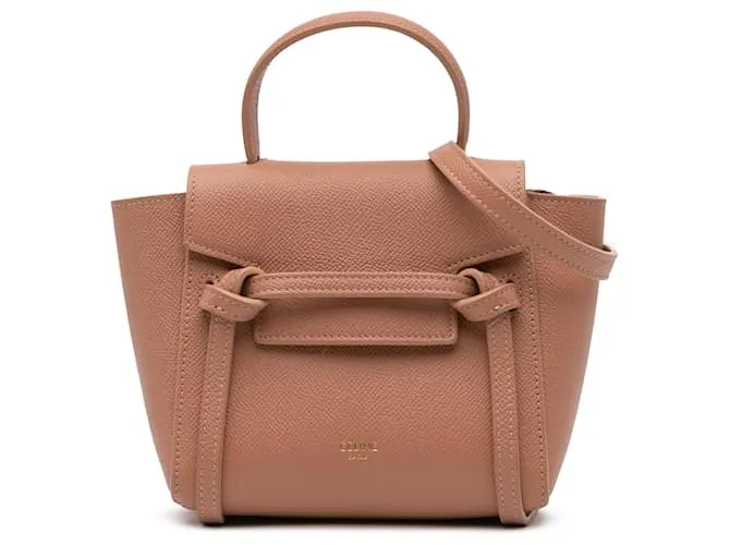 Céline Borsa a cintura in pelle di vitello grana rosa Celine