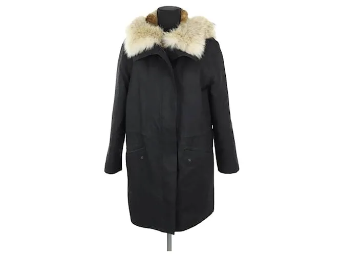 Yves Salomon Parka in pelliccia nera Nero