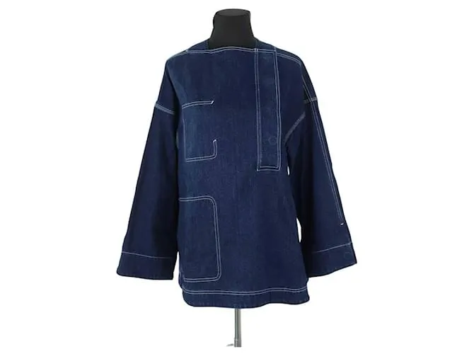 Acne Giacca in cotone blu