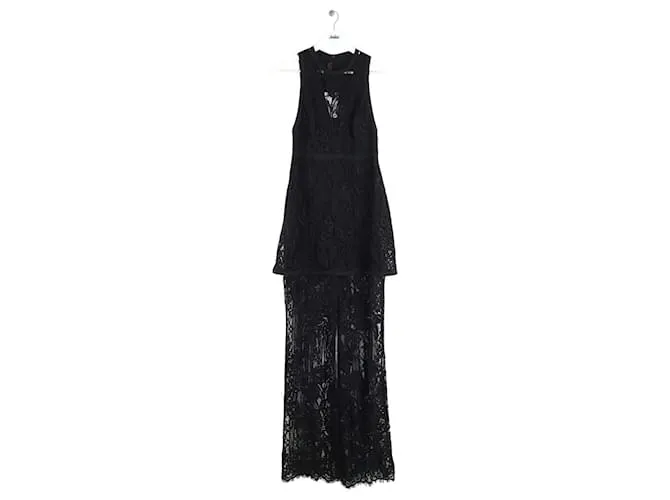 Elie Saab Tuta in cotone nera Nero