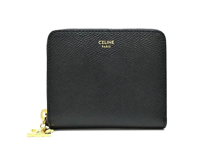 Céline Portafoglio con zip Celine Small Nero
