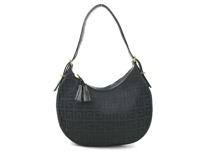 Borsa a spalla in tela e pelle nera Givenchy Nero