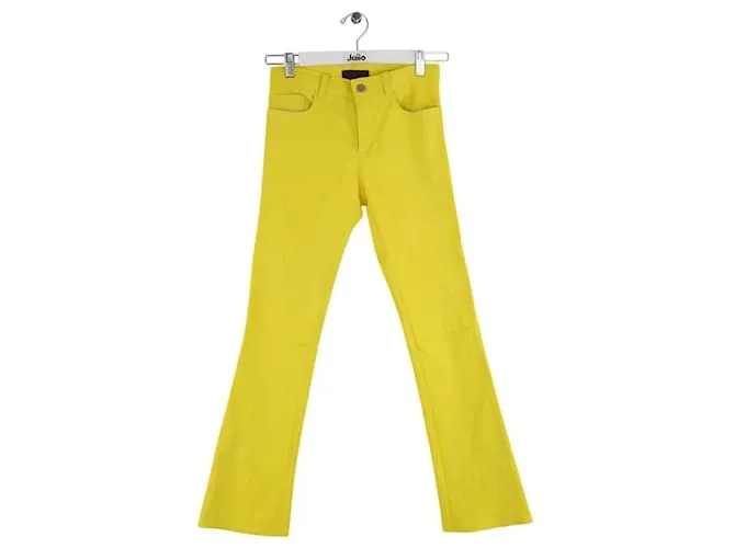 Stouls Pantaloni in pelle Giallo