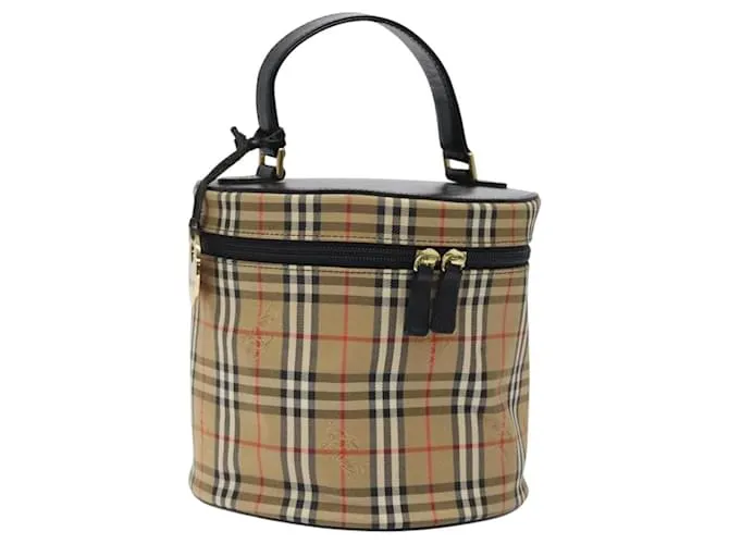 Autre Marque Borsa a mano Burberrys Nova Check in tela beige e oro Auth 120481 D'oro