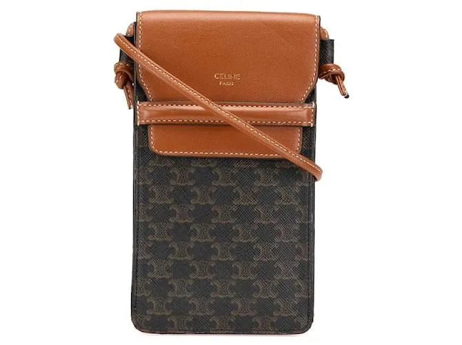 Céline Borsa a spalla in pelle PVC Celine Triomphe Nero