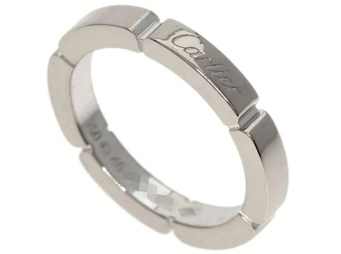 Anello a fascia in oro bianco 18K Cartier Maillon Panthère D'oro