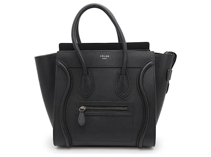 Céline Borsa a mano Celine Serie Luggage Micro Shopper 189793 Nero