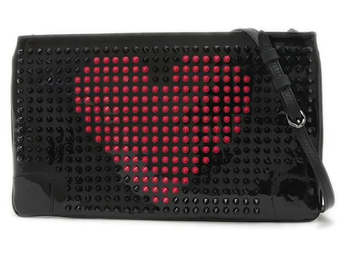 Borsa 2WAY Rubi Posh Valentine di Christian Louboutin Nero Rosa