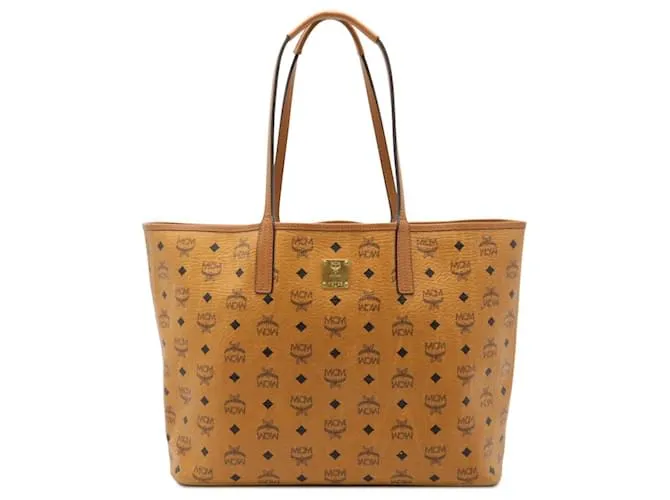 Borsa tote 2 in 1 in pelle PVC MCM Visetos Marrone