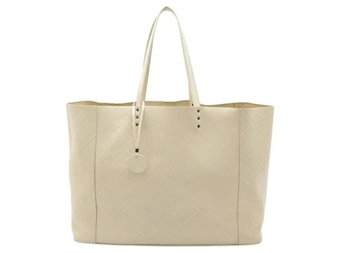 Borsa 2 in 1 in pelle Intreccio Mirage di Bottega Veneta Bianco