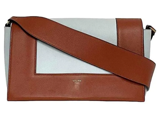 Céline Borsa a Spalla Celine Frame Marrone Blu chiaro