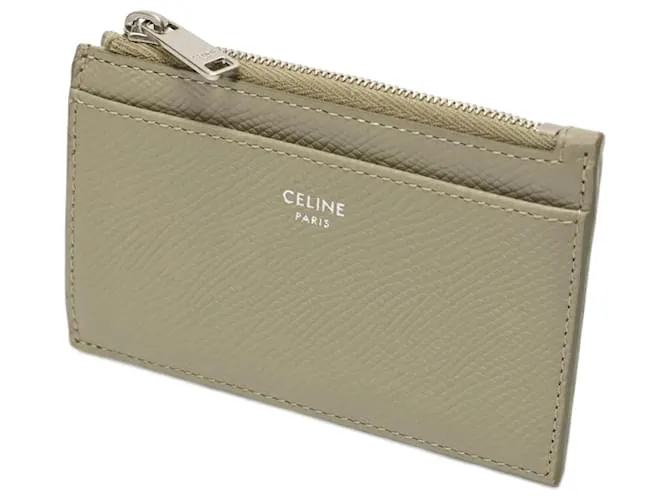 Céline Portafoglio in pelle verde Celine