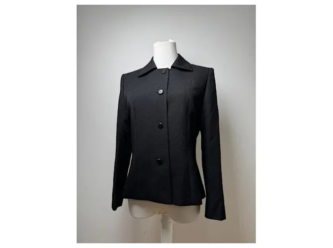 Trench coat in lana vintage Givenchy nero