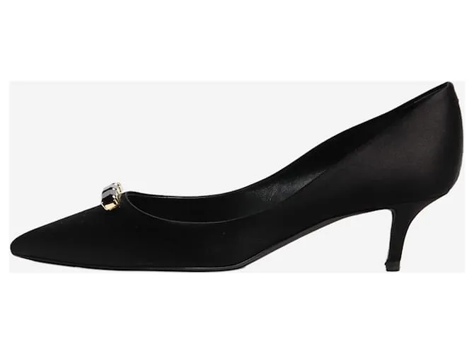 Tacchi in satin nero con embellishment Roger Vivier - taglia EU 36 (UK 3)