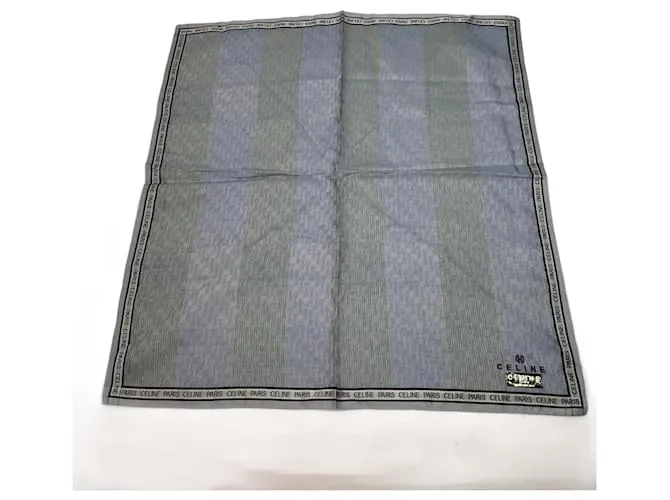 Céline Sciarpa vintage Celine verde grigio