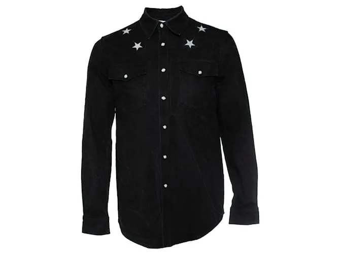 Camicia in denim Givenchy, Star Nero