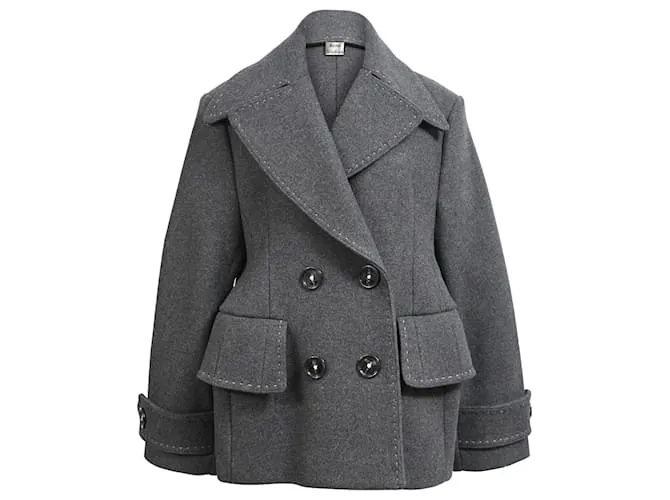 Cappotto Cheye Melton di Acne Studios in lana grigia Grigio