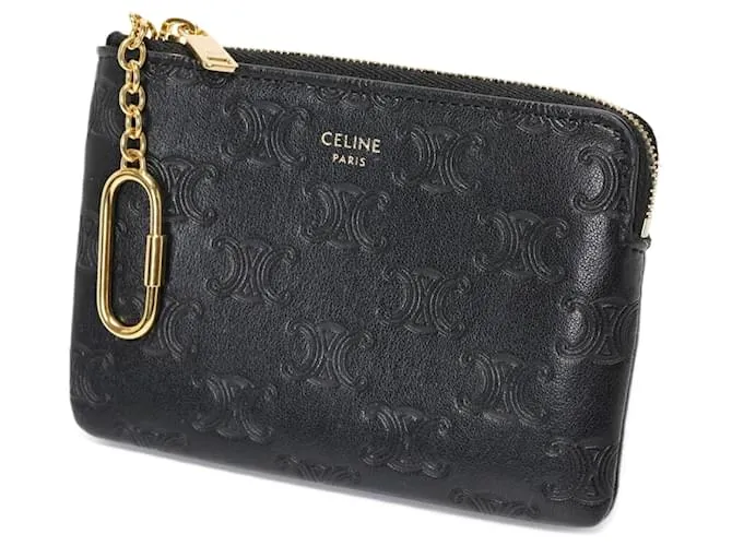 Céline Custodia per monete e carte Celine Triomphe Nero