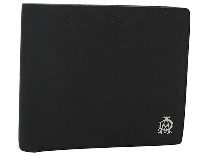 Alfred Dunhill Portafoglio in pelle nera Dunhill Auth am8366 Nero