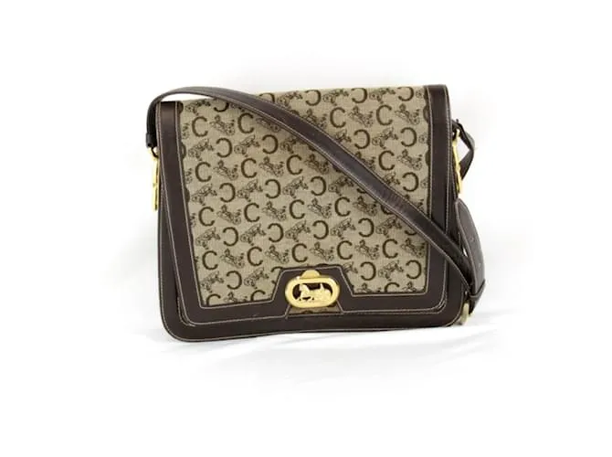 Céline Borsa a Spalla Celine C Macadam Carriage Hardware Marrone