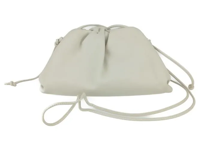 Borsa a spalla in pelle beige chiaro Bottega Veneta