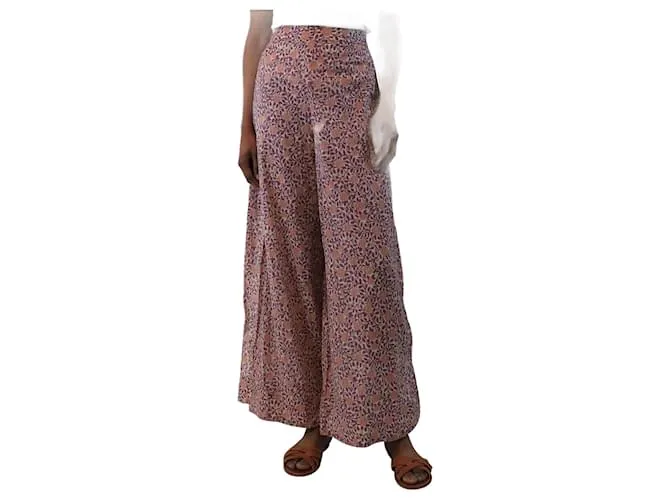 Pantaloni a fessura floreali viola Zimmermann - taglia UK 8 Porpora