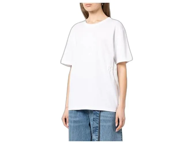 T-shirt logo puff Alexander Wang in jersey di cotone M Bianco