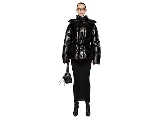 Giacca puffer con cappuccio Acne Studios M Nero