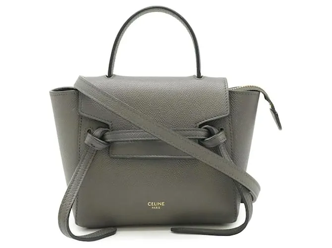 Céline Borsa a cintura in pelle Celine 2 in 1 Grigio