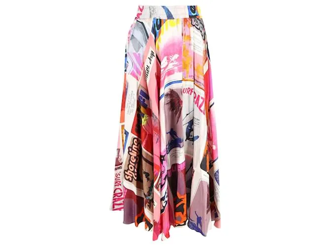 Zimmermann Gonna maxi stampata Zimmerman Wavelength Swing in seta multicolore