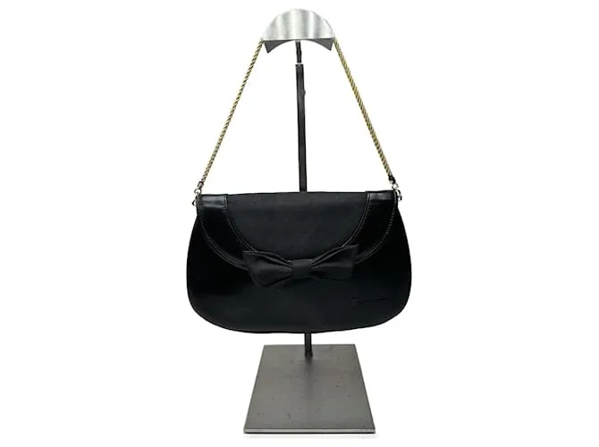 Borsa vintage in pelle verniciata nera Givenchy Nero