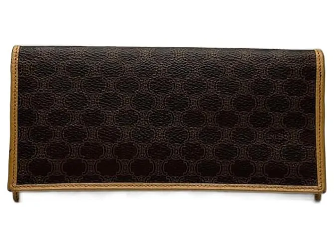 Céline Portacarte in pelle monogramma vintage Celine Paris Marrone