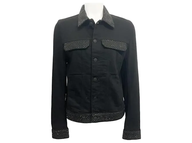 Giacca in denim eco strass Kioky nera di Zadig & Voltaire Nero