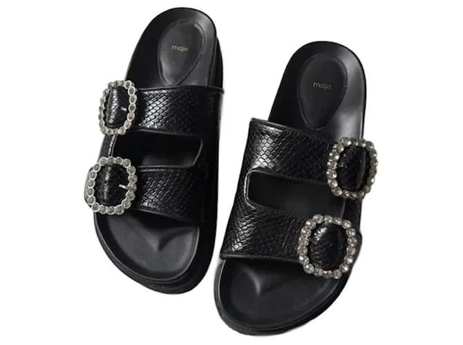Sandali con strass Maje Nero
