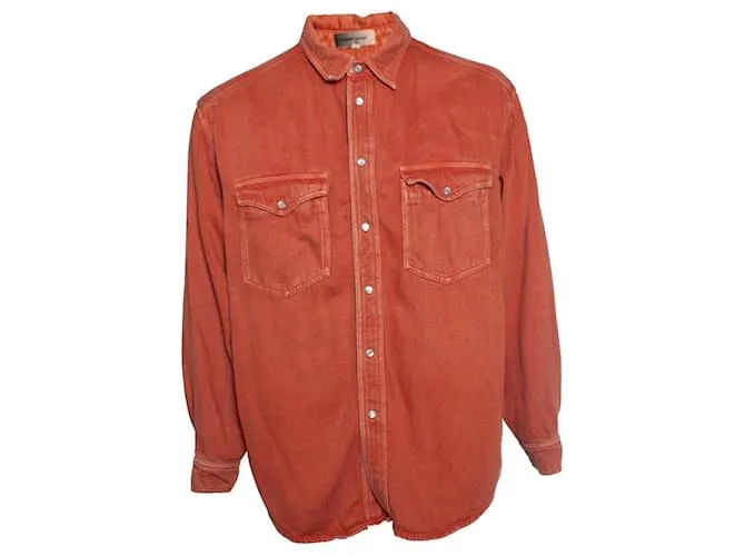 Camicia in denim arancione Isabel Marant