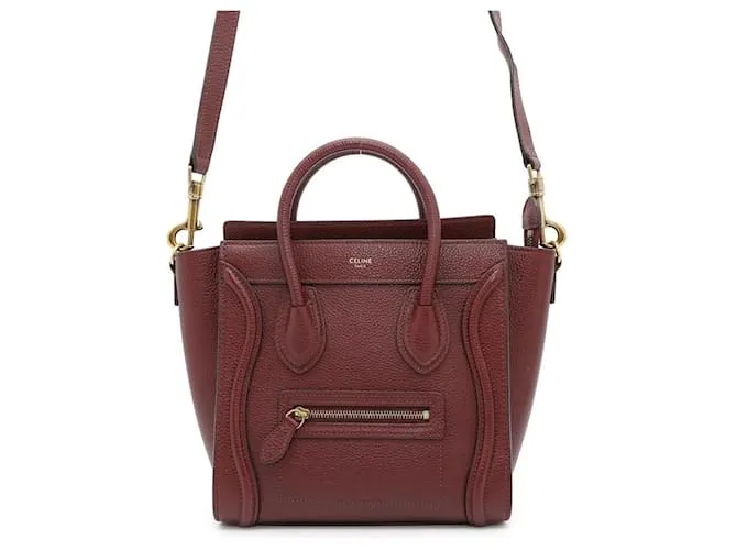 Céline Borsa a mano Celine Luggage Nano Shopper Bordò