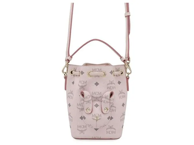 Borsa MCM Visetos con coulisse MWDBSXL02QH001 Rosa
