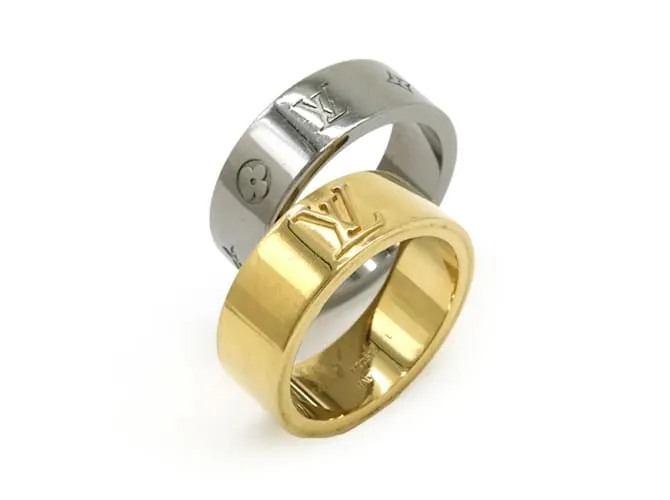 Set di Anelli Instinct di Louis Vuitton D'oro Metallico