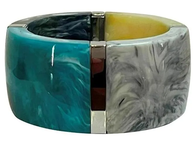 Stupendo bracciale DOLCE & GABBANA alto rigido turchese e multicolore